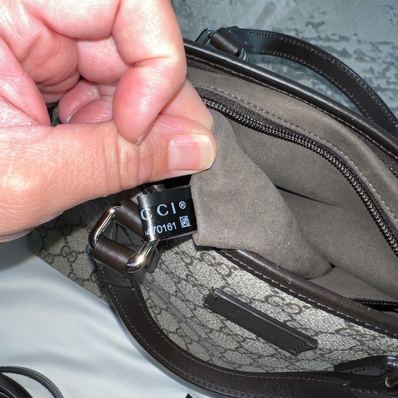 Authentic Gucci GG Supreme Canvas Handbag Brown - Picture 9 of 16